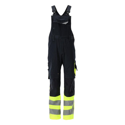 MASCOT® Sunderland dungarees, fekete kék/hi-vis sárga