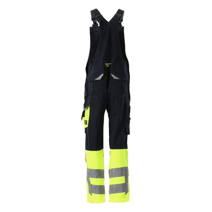 MASCOT® Sunderland dungarees, fekete kék/hi-vis sárga