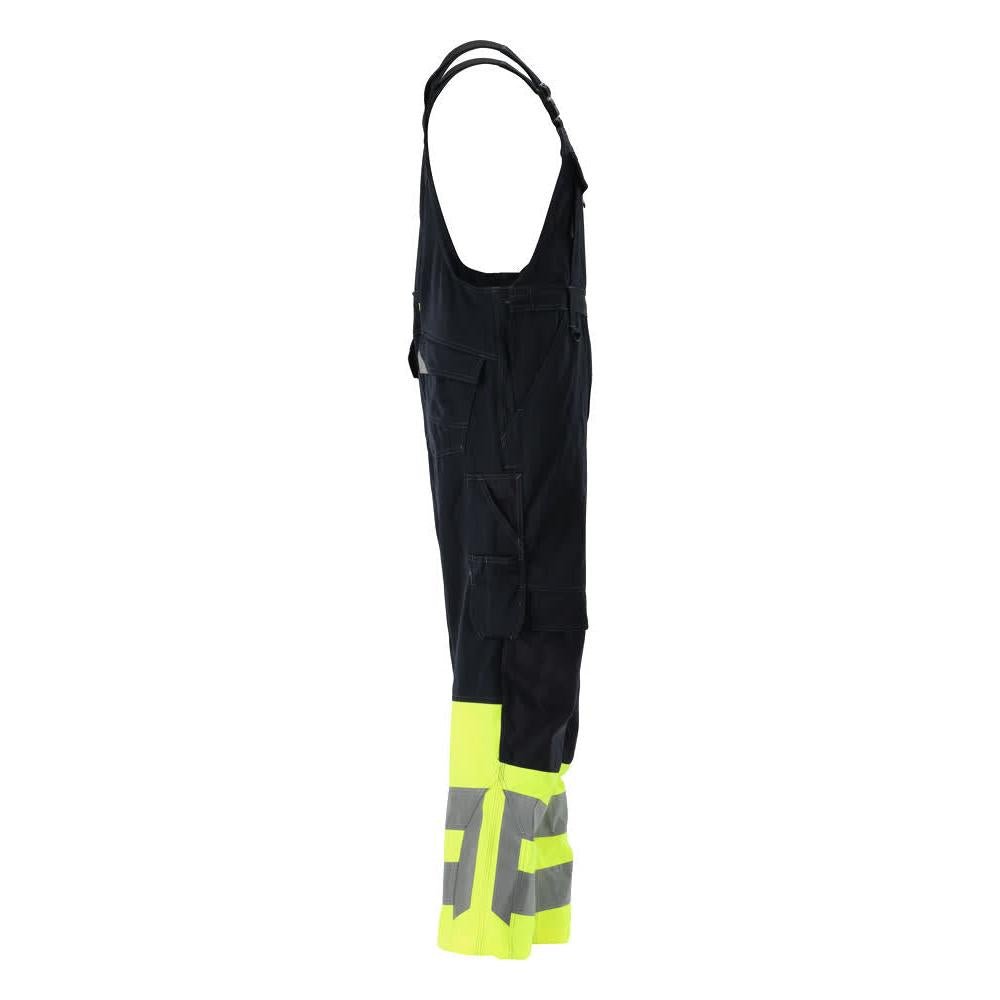 MASCOT® Sunderland dungarees, fekete kék/hi-vis sárga