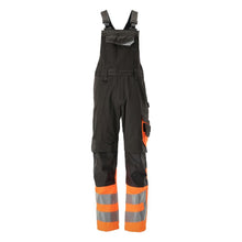 MASCOT® Sunderland dungarees, sötét antracit/hi-vis narancs