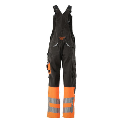 MASCOT® Sunderland dungarees, sötét antracit/hi-vis narancs