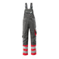 MASCOT® Sunderland dungarees, sötét antracit/hi-vis vörös