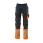 MASCOT® Leeds nadrág, fekete kék/hi-vis narancs