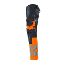 MASCOT® Leeds nadrág, fekete kék/hi-vis narancs