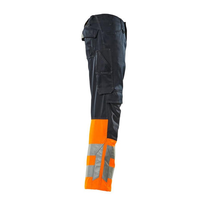 MASCOT® Leeds nadrág, fekete kék/hi-vis narancs