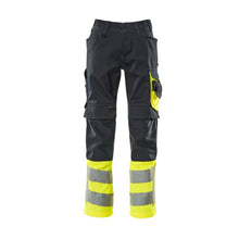 MASCOT® Leeds nadrág, fekete kék/hi-vis sárga