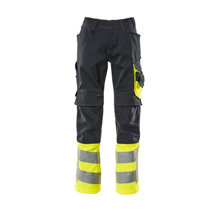 MASCOT® Leeds nadrág, fekete kék/hi-vis sárga