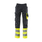 MASCOT® Leeds nadrág, fekete kék/hi-vis sárga