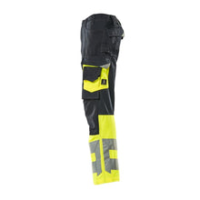MASCOT® Leeds nadrág, fekete kék/hi-vis sárga