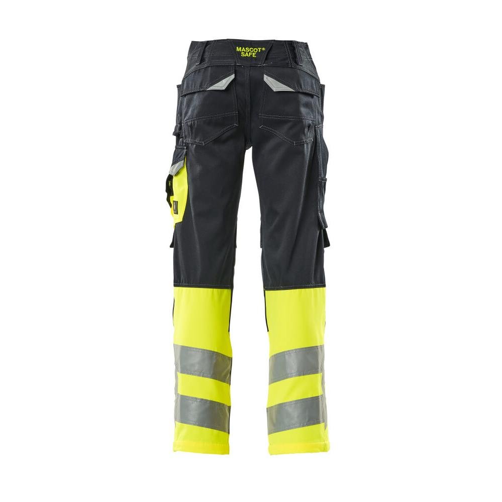MASCOT® Leeds nadrág, fekete kék/hi-vis sárga