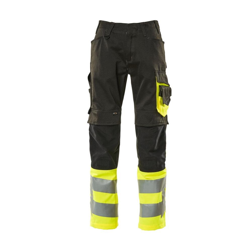 MASCOT® Leeds nadrág, fekete/hi-vis sárga