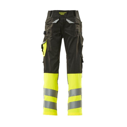 MASCOT® Leeds nadrág, fekete/hi-vis sárga