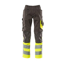 MASCOT® Leeds nadrág, sötét antracit/hi-vis sárga