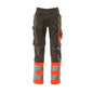 MASCOT® Leeds nadrág, sötét antracit/hi-vis piros