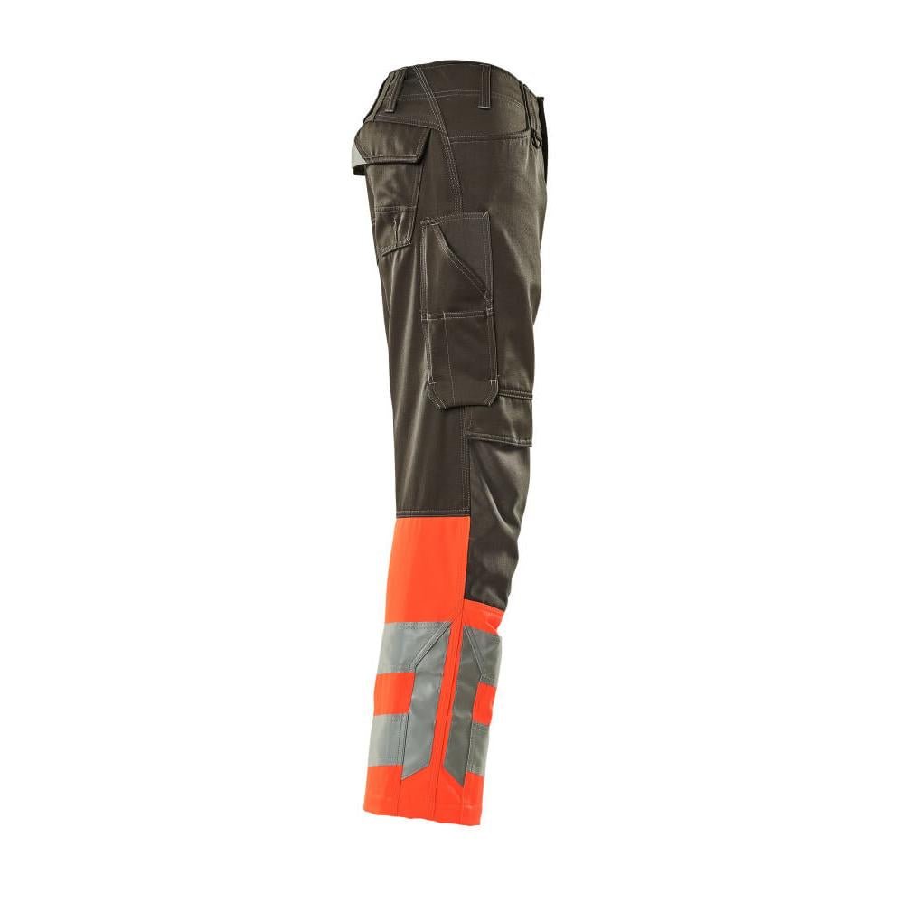 MASCOT® Leeds nadrág, sötét antracit/hi-vis piros