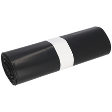 Abgebildet ist ein aufgerollter DEISS Müllsack 575x1000x0,01 mm aus LDPE 70 l der EMIL DEISS KG (GmbH + Co.), gesichert mit einer weißen Papierbanderole, auf einfarbig weißem Hintergrund.