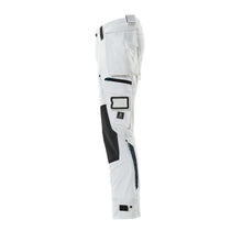 Nadrág függőzsebekkel, sztreccs nadrág, fehér