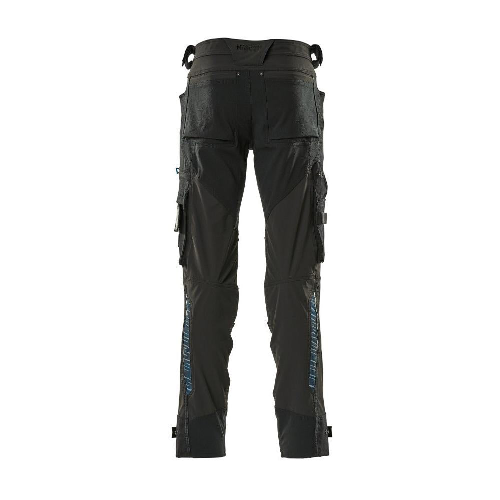 Dyneema térdzsebekkel ellátott nadrág, sztreccs nadrág, fekete