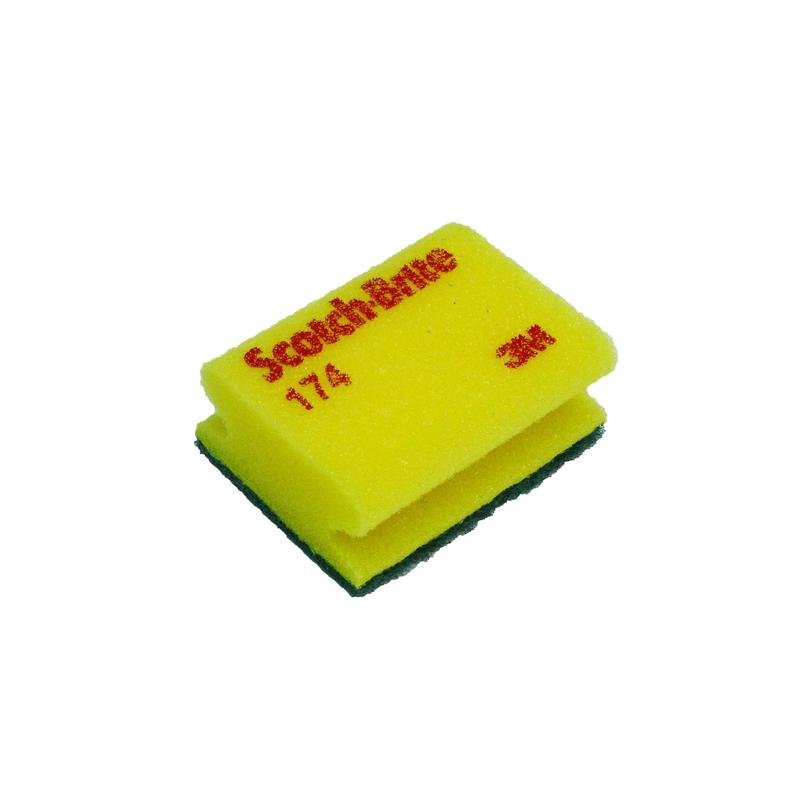 3M™ Scotch-Brite™ szivacs 174, sárga/zöld, 70 mm x 92 mm, 20 x 10 db/tok | Csomag (20 db)
