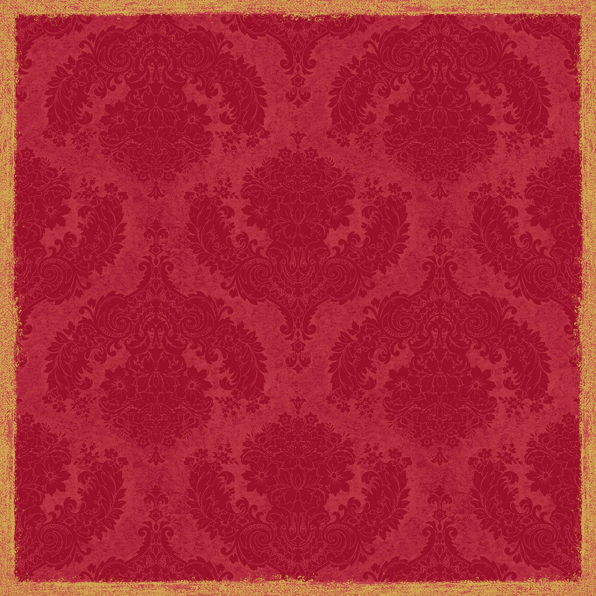 A Dunicel 84x84 cm-es Royal Bordeaux középső terítő a Duni GmbH-tól virágmintát mutat vintage bordeaux-i damasztban, használt megjelenésű aranyszegéllyel - tökéletes egy elegáns asztaldekorációhoz. Csomag 20 darabbal.