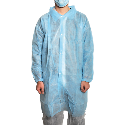 MaiMed-Coat V, gyapjúból készült látogatókabát, 4 db nyomógombbal, kb. 120 cm