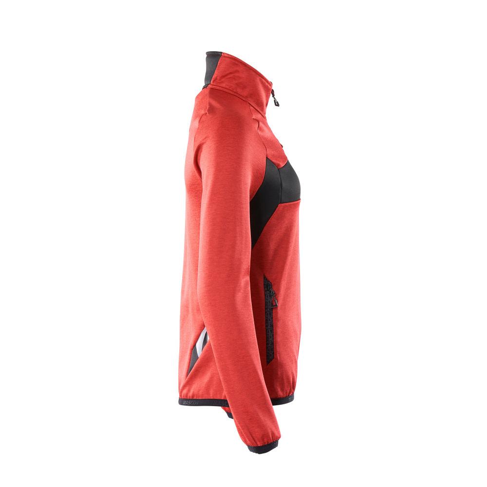 Polár pulóver rövid cipzárral, női mikropolár kabát