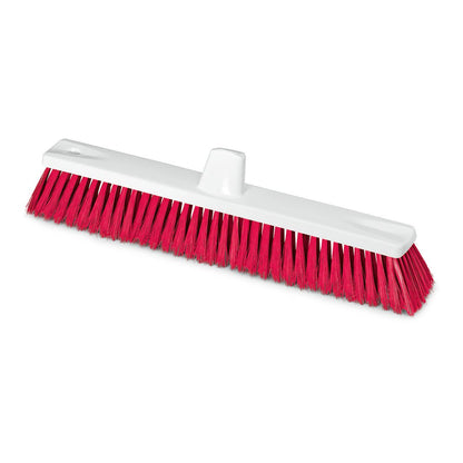 Egy fehér Nölle Profi Brush HACCP nagyméretű seprű (0,25 mm puha sörtékkel) a Nölle Profi Brush Bürsten- & Pinseltechnik e.K.-tól, központi nyélnyílással, egyszerű fehér háttéren ábrázolva.