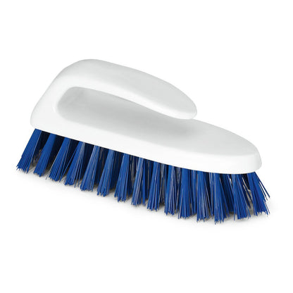 A Nölle Profi Brush HACCP mosókefe fogantyúval, 18 cm, kemény kék sörtékkel (0,5 mm), gyártó: Nölle Profi Brush Bürsten- & Pinseltechnik e.K., ideális professzionális tisztításhoz, fehér háttér előtt.