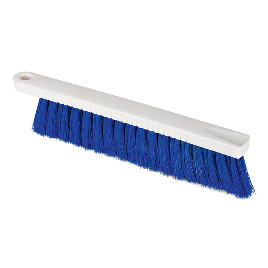 A Nölle Profi Brush HACCP lisztkefe (30 cm, 0,25 mm puha sörték) a Nölle Profi Brush Buersten- & Pinseltechnik e.K. által egy fehér műanyag kézi kefe sűrű kék sörtékkel és egy akasztólyukkal - ideális az élelmiszeripar számára.