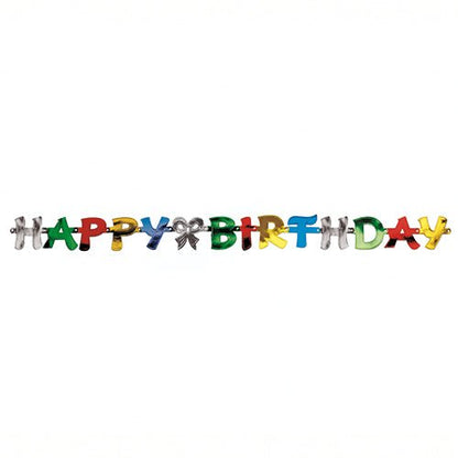 A PAPSTAR "Happy Birthday" üdvözlő lánc (1,4 m) a PAPSTAR GmbH-tól egy színes banner színes betűkkel - az ideális ünnepi dekoráció minden születésnapi partira. Egyesével van csomagolva, és fehér háttér előtt különösen szépnek tűnik.