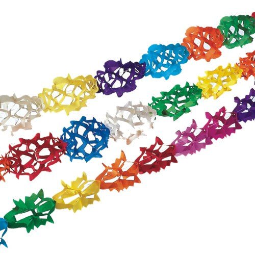 A PAPSTAR papírgirlandok (4 m, 3 darab) a PAPSTAR GmbH-tól piros, sárga, zöld, kék, lila és fehér színekben pompáznak - az ideális ünnepi dekoráció minden ünnepségre.