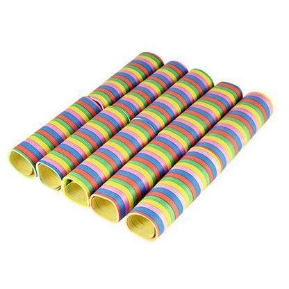 Tíz PAPSTAR 4 m-es „Stripes” légcsíkok (tűzgátló fólia) a PAPSTAR GmbH színes csíkokkal – az ideális buli-díszítés.