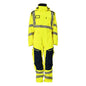CLIMASCOT® téli overál, könnyű téli kombináció, hi-vis sárga/fekete-kék