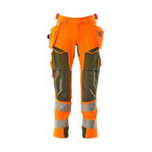 Nadrág függőzsebekkel, ULTIMATE STRETCH nadrág, hi-vis narancssárga/mohazöld