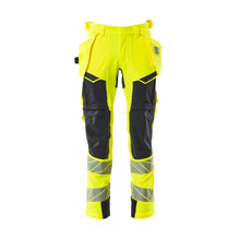 Nadrág függőzsebekkel, ULTIMATE STRETCH nadrág, hi-vis sárga/fekete-kék