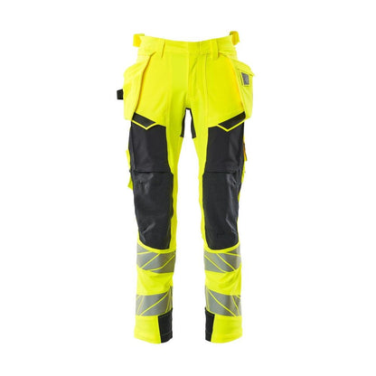 Nadrág függőzsebekkel, ULTIMATE STRETCH nadrág, hi-vis sárga/fekete-kék