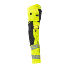 Nadrág függőzsebekkel, ULTIMATE STRETCH nadrág, hi-vis sárga/fekete-kék