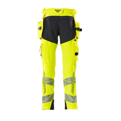 Nadrág függőzsebekkel, ULTIMATE STRETCH nadrág, hi-vis sárga/fekete-kék