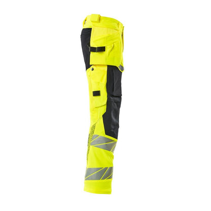 Nadrág függőzsebekkel, ULTIMATE STRETCH nadrág, hi-vis sárga/fekete-kék