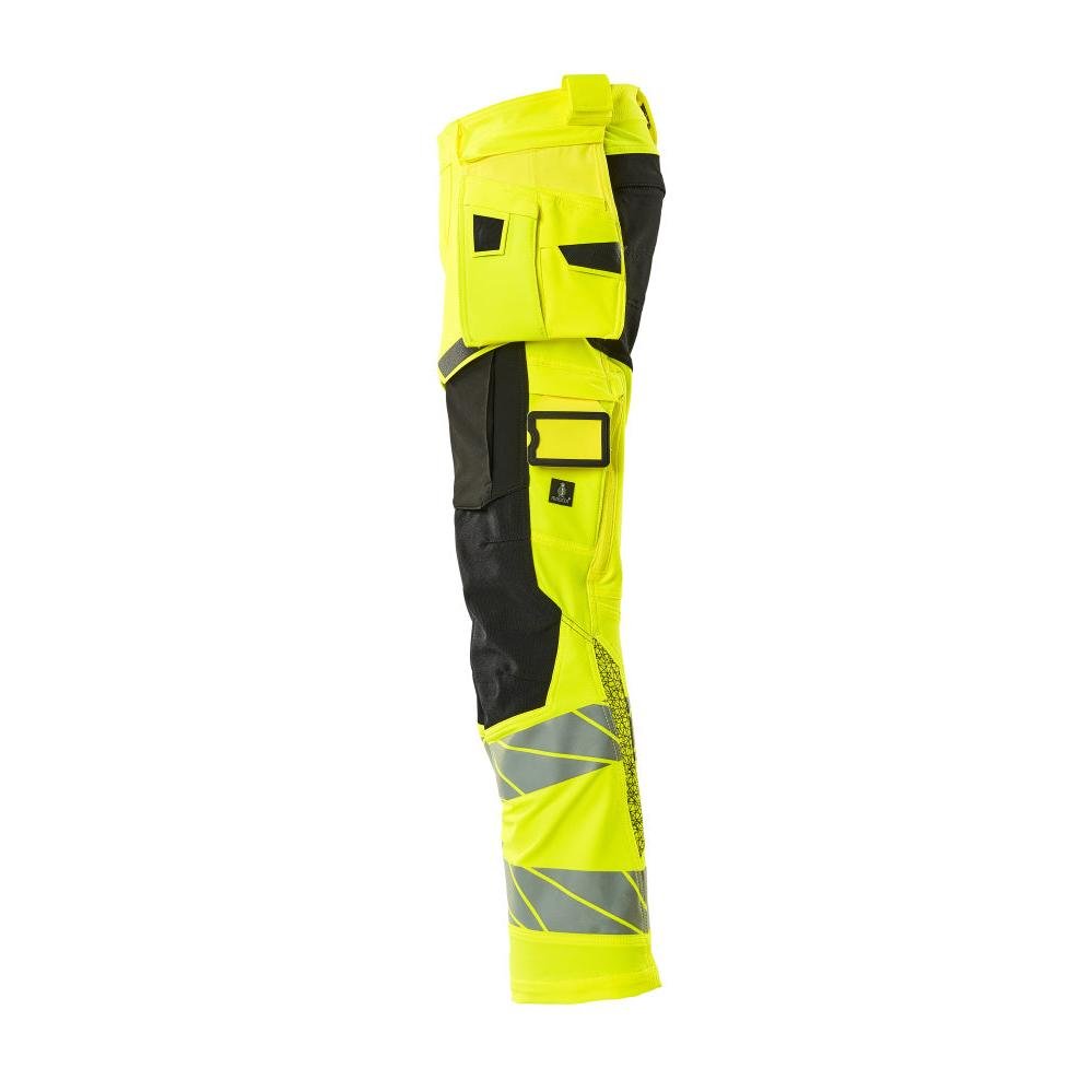 Nadrág függőzsebekkel, ULTIMATE STRETCH nadrág, hi-vis sárga/fekete