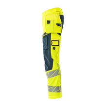 Nadrág függőzsebekkel, ULTIMATE STRETCH nadrág, hi-vis sárga/sötét petróleum
