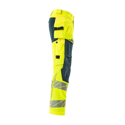 Nadrág függőzsebekkel, ULTIMATE STRETCH nadrág, hi-vis sárga/sötét petróleum