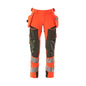 Nadrág függőzsebekkel, ULTIMATE STRETCH nadrág, hi-vis piros/sötét antracit