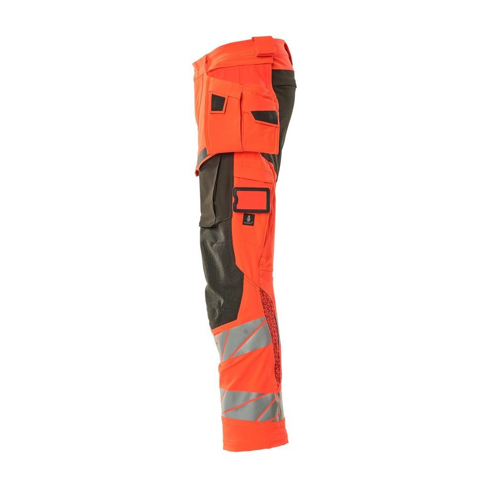 Nadrág függőzsebekkel, ULTIMATE STRETCH nadrág, hi-vis piros/sötét antracit