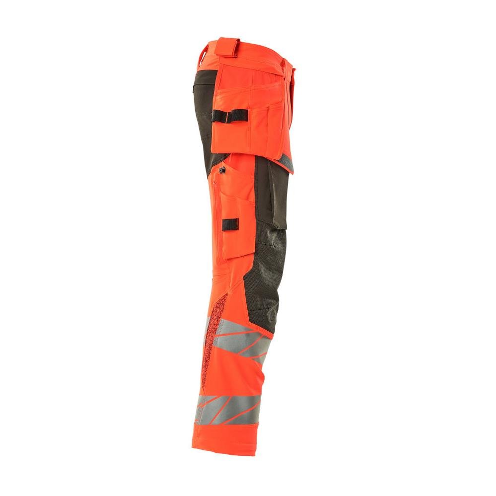 Nadrág függőzsebekkel, ULTIMATE STRETCH nadrág, hi-vis piros/sötét antracit