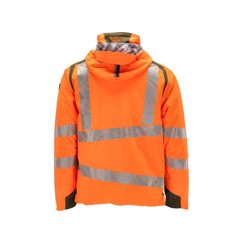 Téli kabát CLIMASCOT®, könnyű téli kabát, hi-vis narancs/moha zöld