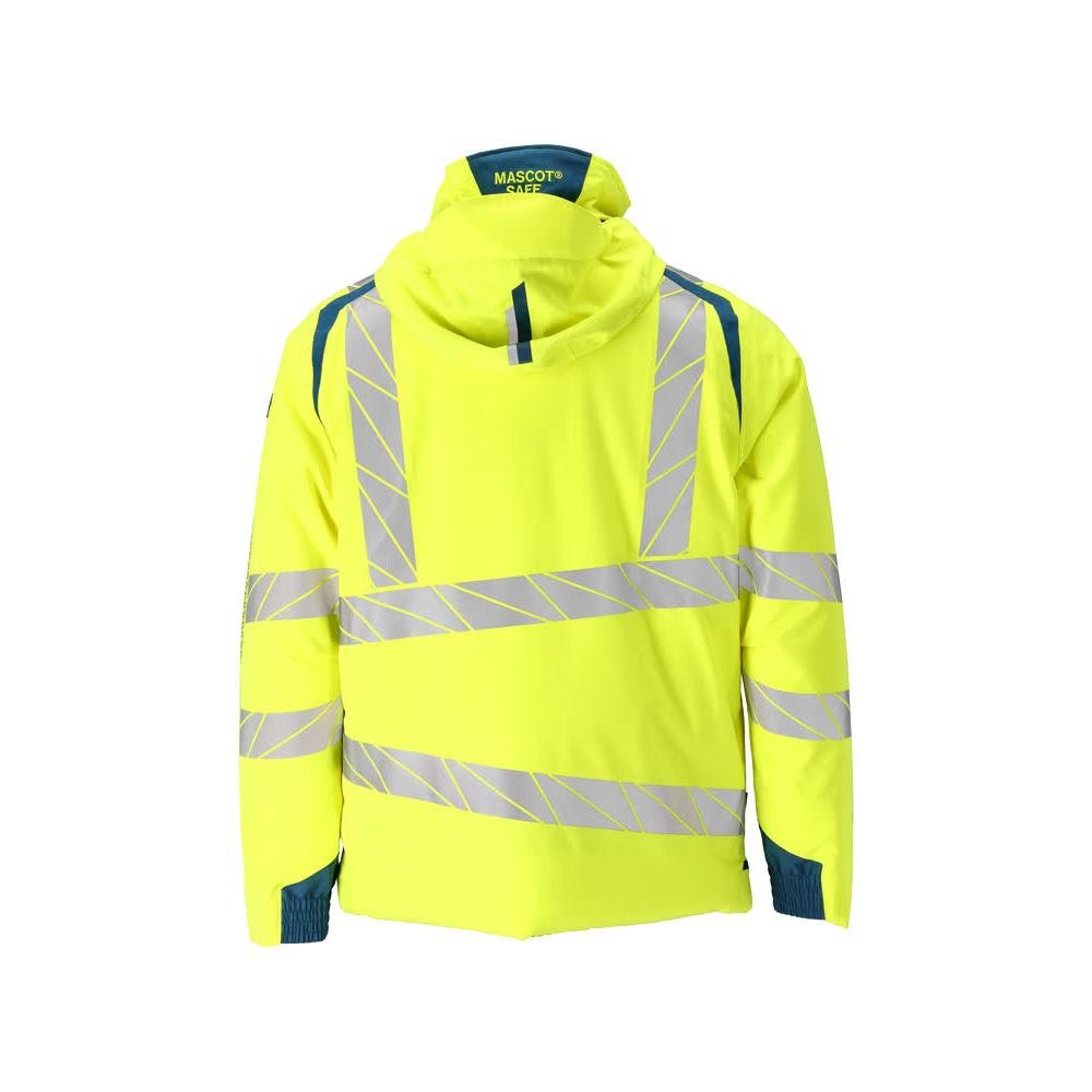 Téli kabát CLIMASCOT®, könnyű téli kabát, hi-vis sárga/sötét petróleum