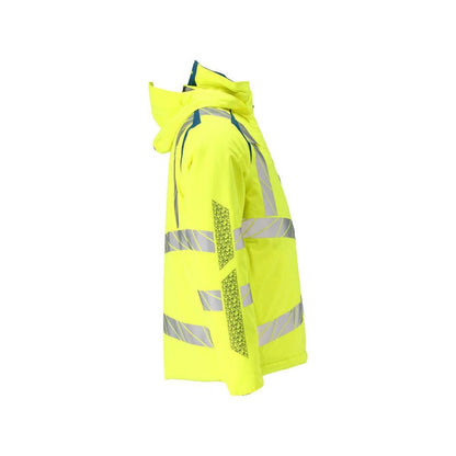 Téli kabát CLIMASCOT®, könnyű téli kabát, hi-vis sárga/sötét petróleum