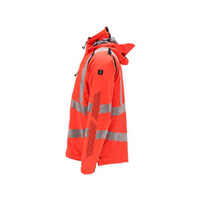 Téli kabát CLIMASCOT®, könnyű téli kabát, Hi-Vis piros/fekete-kék