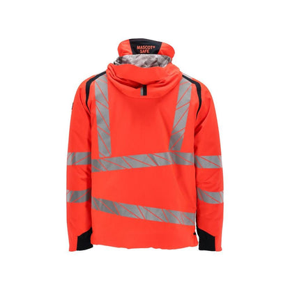 Téli kabát CLIMASCOT®, könnyű téli kabát, Hi-Vis piros/fekete-kék